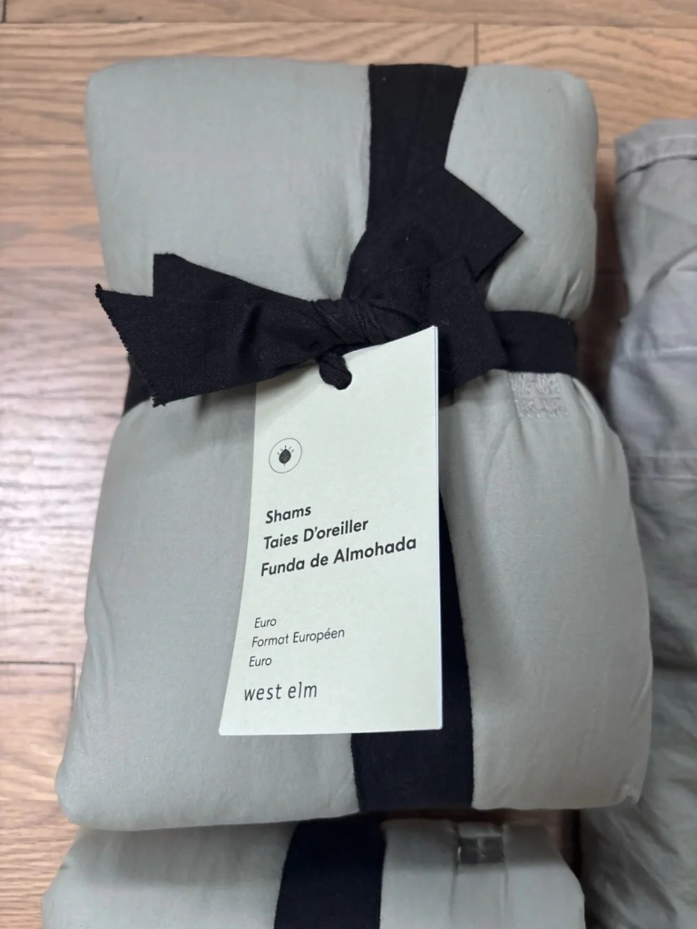 West Elm Light Gray Duvet Cover Set with Set of 3 Pillow Shams